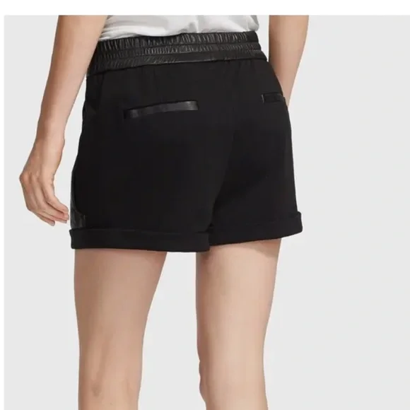 Helmut Lang Leather Panel Shorts - Picture 2 of 8